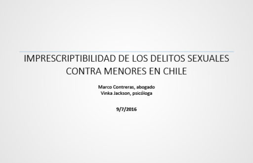 IMPRESCRIPTIBILIDAD DE LOS DELITOS SEXUALES CONTRA MENORES EN CHILE